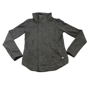 Smartwool Rabbit Ears Merino Wool Jacket Womens S Gray SR230 Mock Neck